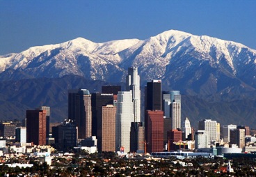 This spectacular photo of the city of Los Angeles, California with the snowy San Gabriel Mountains in the background was taken by "Nserrano" and is used courtesy of the Creative Commons License.
(http://commons.wikimedia.org/wiki/File:LA_Skyline_Mountains2.jpg)